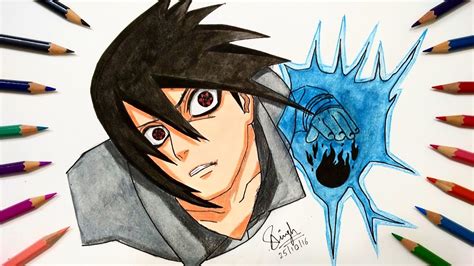 Drawing Sasuke Final Chidori - YouTube