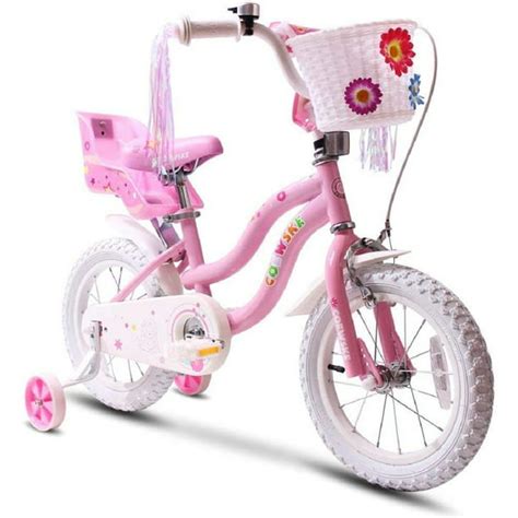 Coewske Princess Kids Bike 14 Inch Girls Bicycle with Training Wheels ...