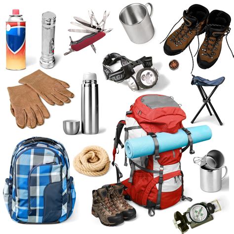 Premium Photo | Camping gear collage