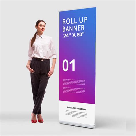 Retractable Pop up Banner Stand 31.5 x 80 Stand & Graphic Print