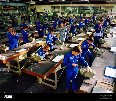 Basic metalworking training at a German vocational school Stock Photo ...