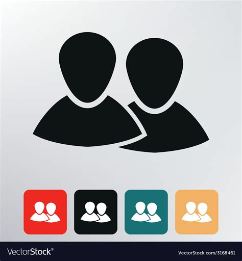 Two people icon Royalty Free Vector Image - VectorStock