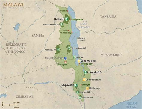 Lake Malawi National Park Map