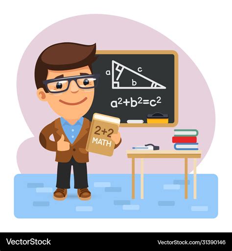 Teacher Teaching Math Cartoon