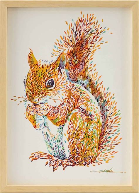 Japanese Squirrel by タケダヒロキ(Hiroki Takeda) | TRiCERA ART | Paper art ...