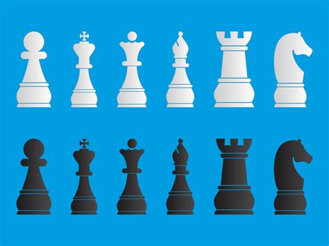 Chess Pieces Set Vector Art & Graphics | freevector.com