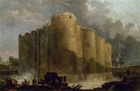 The Bastille in the first days of its demolition, 1789 Painting by ...