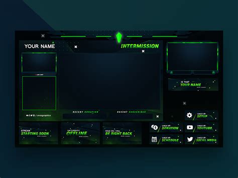 Twitch Stream Overlay Template With Psd Download Free Photoshop ...