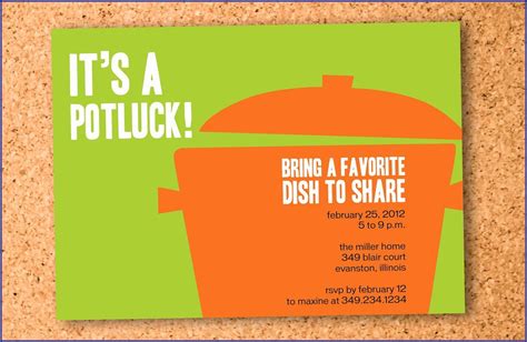 Family Potluck Invitation Wording - Invitations : Resume Examples # ...