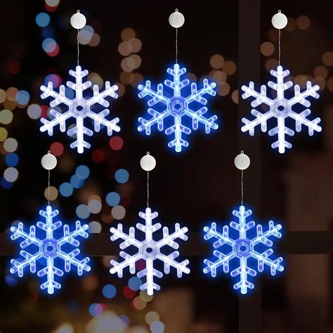 Amazon.com: Retisee Winter Snowflake Window Lights Decorations Battery ...