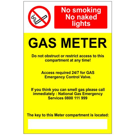 Gas Meter Sign | Warning Safety Signs | Safety Signs & Notices