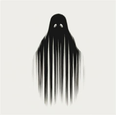 Premium AI Image | a black and white image of a ghost with two eyes.