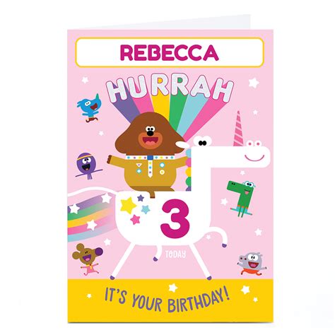 Buy Personalised Hey Duggee Birthday Card - Unicorn for GBP 2.29 | Card ...