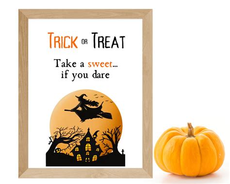 Printable Halloween Candy Sign, Halloween Candy Door Sign, Happy ...