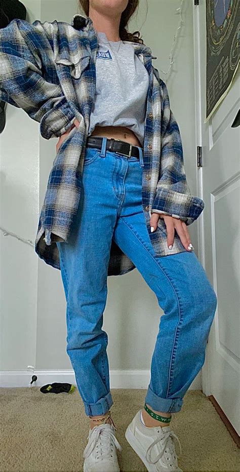 outfit | Cute flannel outfits, Flannel outfits fall, Plaid shirt outfits