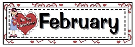 february calendar heading clipart - Clipground