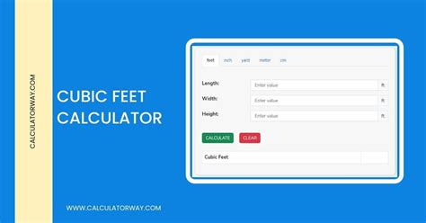 Cubic Feet Calculator - Calculatorway