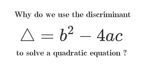 Solution: Find out what is a discriminant of a quadratic equation - Art ...