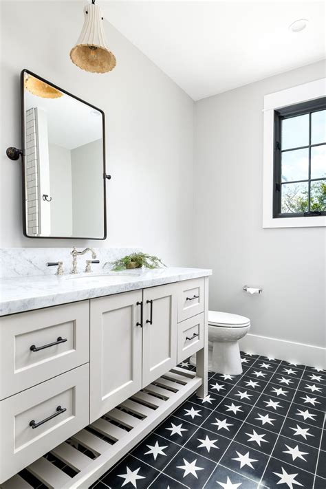 Black & White Bathroom Floor Tiles - Flooring Ideas