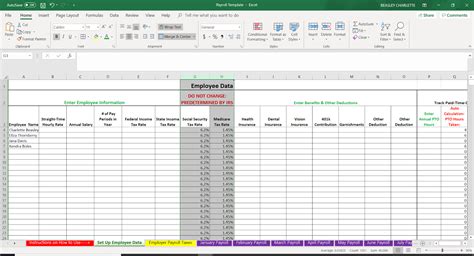 Payroll Forecast Excel Template