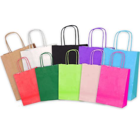 Color paper bag with handles