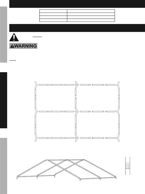 Harbor Freight 10 Ft X 20 Portable Car Canopy Product Manual