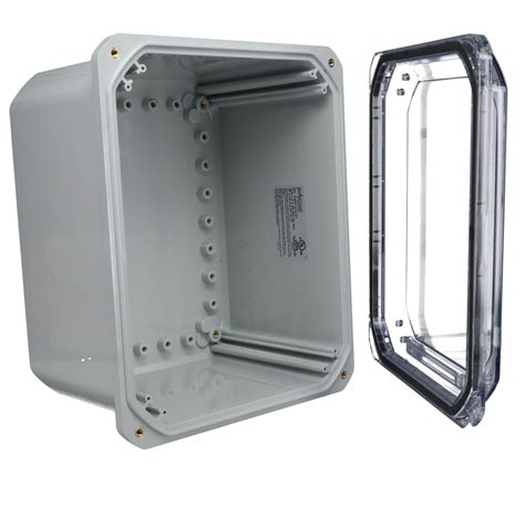 DPS-28711-C Heavy-Duty NEMA 6P IP68 Plastic Enclosure, Clear Screw-Down ...