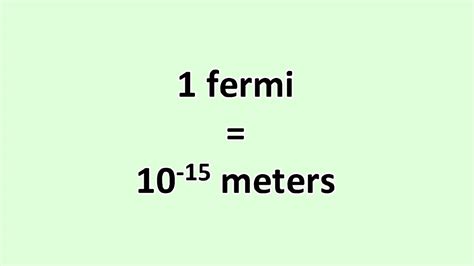 Convert Fermi to Meter - ExcelNotes