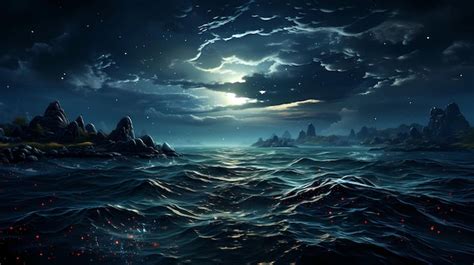 Premium AI Image | Sea of stars at night