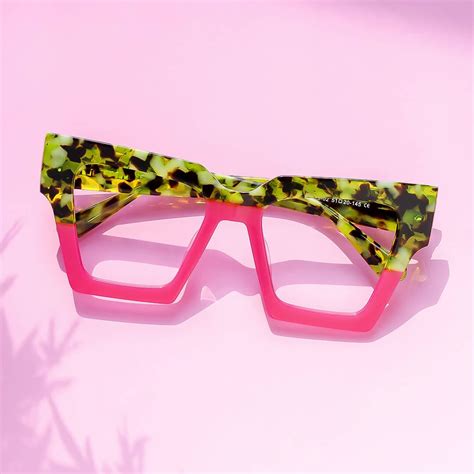 Eleora - Square Pink/Tortoise Eyeglasses | Vooglam