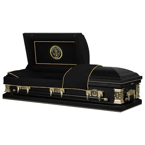 Titan Veteran Select | ARMY | Black Steel Casket with Black Interior ...