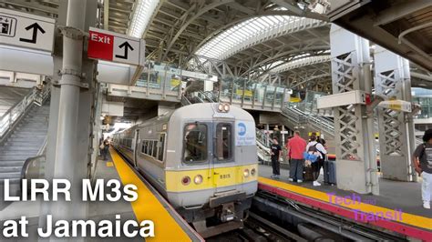 ⁴ᴷ⁶⁰ Long Island Rail Road M3 cars in Service at Jamaica Station - YouTube