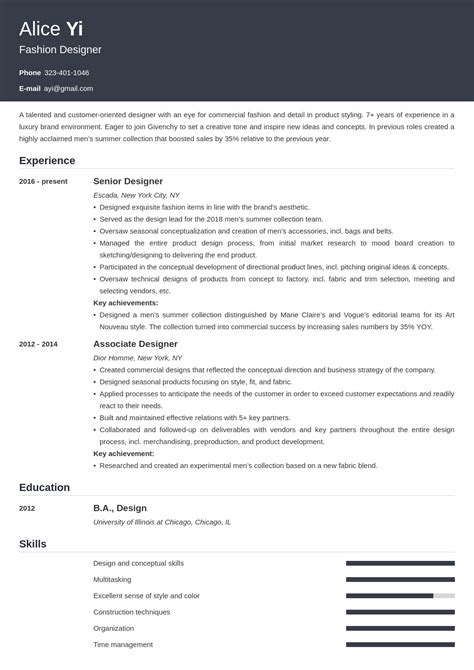 Fashion Designer Resume: Examples & Writing Guide [20+ Tips]