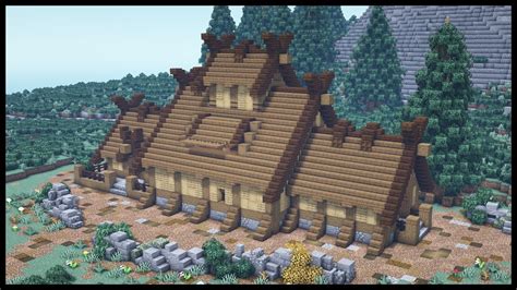 Minecraft: How to build a Viking Long House [ Tutorial ] - YouTube