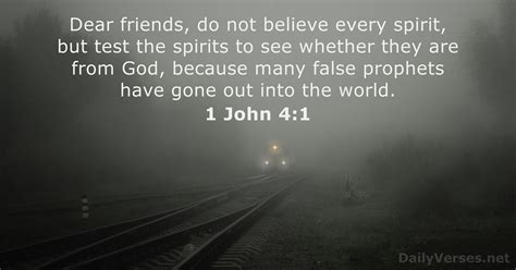 November 12, 2020 - Bible verse of the day - 1 John 4:1 - DailyVerses.net