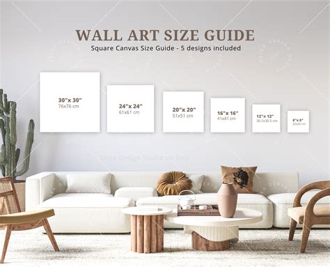 Wall Art Size Guide, Square Frame Sizes Guide, Canvas Size Guide ...