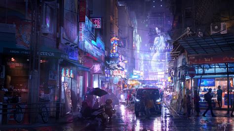 Cyberpunk Street by Grace Zhu : r/Cyberpunk