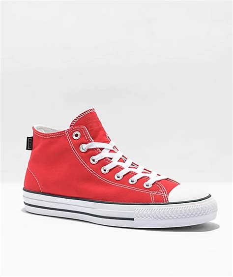 Converse Chuck Taylor All Star Pro Mid Red Skate Shoes