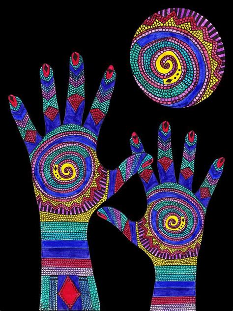 Aboriginal Hands To The Sun Drawing Aboriginal Art For Kids, Aboriginal ...