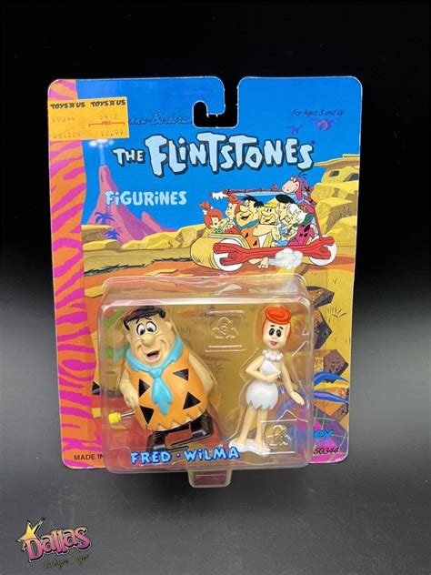 1992 The Flintstones Fred and Wilma 3" Wind up Fred