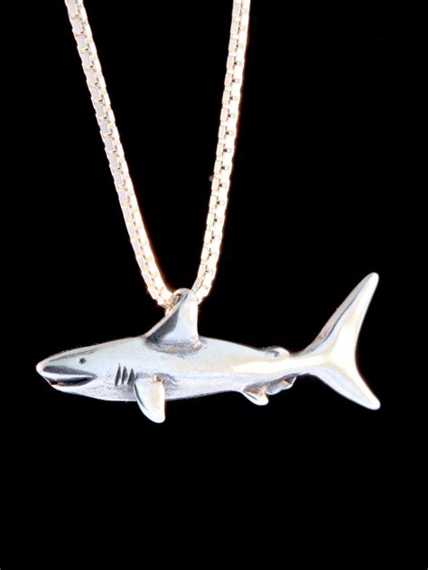 Shark Necklace Shark Charm Silver Shark Pendant Shark Jewelry - Etsy UK