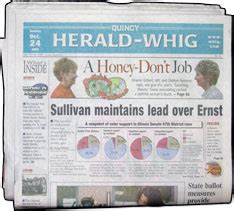 Quincy Herald Whig. The Quincy Herald Whig is in the Quincy - Hannibal ...