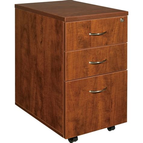 3 Drawers Vertical Wood Composite Lockable Filing Cabinet, Cherry ...