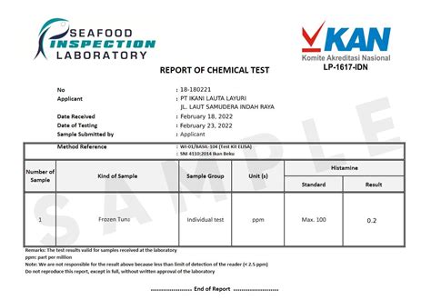 Fungsi Certificate of Analysis untuk exportir makanan - Mengapa Perlu