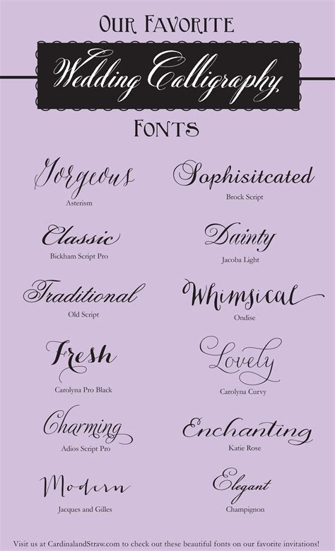 Fonts For Wedding Invitations Popular