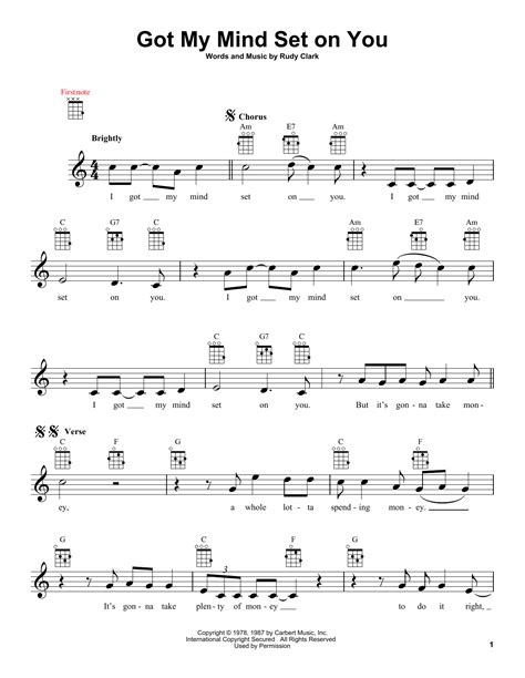 Got My Mind Set On You | Sheet Music Direct