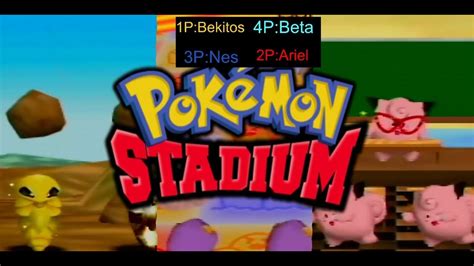 Pokemon Stadium - Minigames Gameplay 4 Players - YouTube