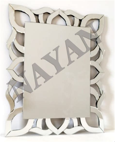 Mirror Shape: Rectangle Silver Nayan Plastic Wall Mirror, For Home ...