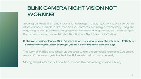 PPT - Blink Camera Night Vision Not Working? 1-8057912114 Blink Phone ...