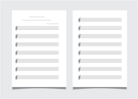 Premium Vector | Grid paper template for music notation a4 size